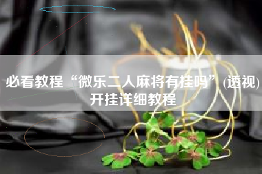必看教程“微乐二人麻将有挂吗	”(透视)开挂详细教程