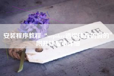 安装程序教程“wepoker透视挂真的假的”附开挂脚本详细