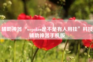 辅助神器“wepoker是不是有人用挂”科技辅助神器手机版